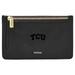 Women's Fossil Black TCU Horned Frogs Leather Logan Card Case