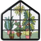 Bucilla/My 1st Stitch Mini Counted Cross Stitch Kit 3 Frame-Greenhouse (14 Count)