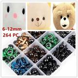 Willstar 264PCS Safety Eyes Colorful for Teddy Bear Doll Animal Crafts Toy Making 6-12mm