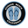 Stinson Beach California 3.5 Inch Iron Or Sew On Embroidered Fabric Badge Patch Ocean Beach Salt Life Iconic Series