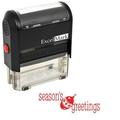 Self-Inking Christmas Rubber Stamp - Seasons Greetings - Red Ink