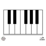 Piano Keys - 5 Vinyl Sticker - For Car Laptop I-Pad - Waterproof Decal