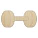 Dumbbell Gym Workout Exercise Wood Shape Unfinished Piece Cutout Craft DIY Projects - 6.25 Inch Size - 1/8 Inch Thick