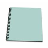 3dRose Plain mint blue - solid color - light turquoise-grey-gray - modern contemporary simple pastel teal - Memory Book 12 by 12-inch