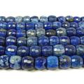 8x9mm 15.5 Inches Natural Lapis Faceted Drum Beads Genuine Gemstone Natural Jewelry Making