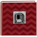 CHEVRON RED Cloth 2-up frame cover photo album by Pioneer - 4x6