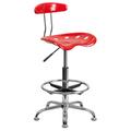 Lancaster Home Vibrant Colored Seating and Chrome Drafting Stool with Tractor Seat