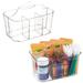 mDesign Plastic Sewing & Craft Storage Organizer Caddy Tote Bin - 2 Pack - Clear