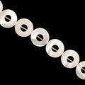 12x2.5mm Donut Shell Beads From Natural Color Iridescent South Sea White-Lip Shells Shop per 16Inch String
