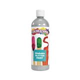 Colorations Washable Glitter Paint Silver - 16 oz.
