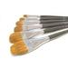 Red Sable Filbert Paint Brushes - Set of 6 Acrylic Watercolor Mixed Media or Oil Paint Brushes. Long Handle Professional Art Supplies for Canvas Painting