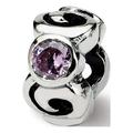 925 Sterling Silver Reflections Pink CZ Bead; for Adults and Teens; for Women and Men