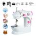Mini Sewing Machine Adjustable 2-Speed Double Thread Portable Electric Household Multifunction Sewing Machin with Light and Cutter Foot Pedal for Household Travel Beginner Face DIY