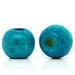 600 Turquoise Round Wood Beads Bulk 10mm x 9mm with 3mm Hole