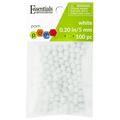 Essentials by Leisure Arts Pom Poms - White - 5mm - 100 piece pom poms arts and crafts - white pompoms for crafts - craft pom poms - puff balls for crafts