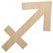 Sagittarius Horoscope Astrological Zodiac Sign Wood Shape Unfinished Piece Cutout Craft DIY Projects - 6.25 Inch Size - 1/4 Inch Thick