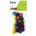 Essentials by Leisure Arts Pom Poms Glitter Multi-colored 1/2 20 pieces per pack