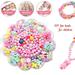 LNKOO 480Pcs Bead Kids Set for Jewelery Making - Craft Beads Kits for Little Girls DIY Necklaces Bracelet Children Games Gift for Kids. Jewelry Beads for Kidsï¼ŒCraft Bead Kit Best Birthday Gift