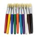 Flat Tip Paint Brushes Short Assorted Colors 10 per Set 3 Sets