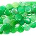 20-22mm 14 Inch Strand Green Agate Flat Round Coin Beads Genuine Gemstone Natural Jewelry Making