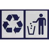 Recycle-Trash 2 Piece Stencil Set 14 Mil 8 X 10 Painting /Crafts/ Templates