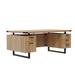 Safco Products Company Mirella Free Standing Desk, BBB/BF Wood in Black/Brown | 29.5 H x 72 W x 36 D in | Wayfair MRDBF7236SDD
