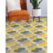 Gray/Yellow 108 x 0.08 in Area Rug - Corrigan Studio® S CURVE YELLOW Area Rug By Becky Bailey Polyester | 108 W x 0.08 D in | Wayfair