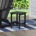 Beachcrest Home™ Shavon All weather Adirondack Outdoor HDPE Side Table Plastic in Black | 18 H x 14 W x 14 D in | Wayfair
