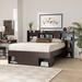 Latitude Run® Dea Modern & Contemporary Dark Finished Wood Queen Size Platform Storage Bed Wood in Brown | 47 H x 87 W x 90 D in | Wayfair