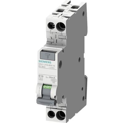 5SV13166KK16 FI-Schutzschalter/Leitungsschutzschalter 1polig 16 a 0.03 a 230 v - Siemens Image