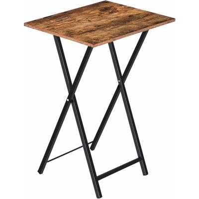 Hoobro - Beistelltisch, Klappbar Tablett Tisch, Sofatisch, tv Tray im Industriestil, einfach Image