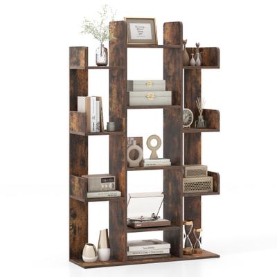 Costway Tree-Shaped Bookshelf with 13 Compartments...