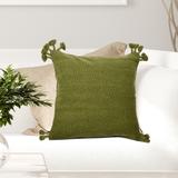 Square Canvas Pillow Cover with Tassels