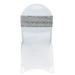 Your Chair Covers - 10 Pack Stretch Spandex Glitz Sequin Bands Silver