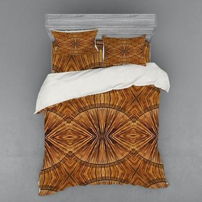 Ambesonne Flower Design Fitted Sheet Pillow Sham Set Bedding Decor in 4 Sizes