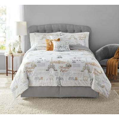 Mainstays Comforters Duvets On Fandom, Mainstays Twin Paris Print Bed In A Bag