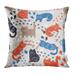 CMFUN Beige Cartoon Cute Funny Cats Blue Animal Pet Graphic Vintage Black Crazy Fun Pillowcase Cushion Cases 18x18 inch