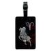 Aries Zodiac Sign Horoscope in Space Rectangle Leather Luggage Card Suitcase Carry-On ID Tag