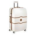 DELSEY Paris Chatelet Hardside Luggage with Spinner Wheels, Champagne White, Checked-Large 28 Inch, No Brake