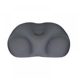 Deep Sleep Addiction 3D Pillow Ergonomic Washable Bedding Travel Neck Head Rest Pillow With Micro Airballs Filling Comfortable Pillows, Dark Gray