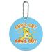 Care Bears: Unlock the Magic Sun's Out Fun's Out Round Luggage ID Tag Card Suitcase Carry-On