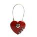 Worallymy Heart Shaped Lock Combination Password 3 Digit Padlock Travel Backpack Bag Luggage Anti-theft Lock