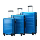 OUNONA 1 Set 3pcs Hard Shell Extensible Luggage Cases with Swiveling Wheel and TSA Lock