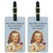 My Life Coach is a Bottle of Wine Funny Humor Luggage ID Tags Suitcase Carry-On Cards - Set of 2