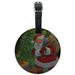 Christmas Holiday Santa Bag of Toys Tree Round Leather Luggage Card Suitcase Carry-On ID Tag