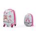 Andoer 2Pc Kids Luggage Suitcase Set with Backpack School Travel Trolley