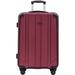 Spinner Luggage With Built-In Tsa And Protective Corners, P.E.T Light Weight Carry-On 20" 24" 28" Suitcases (24 Inch, Mahogany Red)