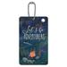 LetÂ´s Be Adventurers Tent Camping Night Moon Shooting Stars Luggage Card Suitcase Carry-On ID Tag