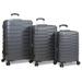 Dejuno Cortex Lightweight 3-Piece Hardside Spinner Luggage Set - Grey