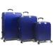 Dejuno Moda Scratch Resistant 3-Piece Hardside Spinner Luggage Set - Navy